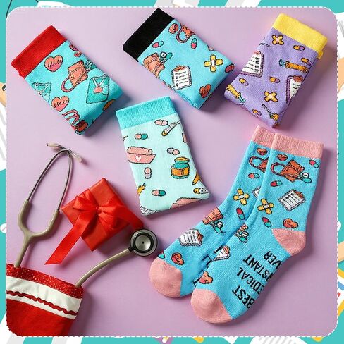 Socks Gifts Bulk Novelty Funny Cotton Socks for Doctors Nurse Gift in Kuwait