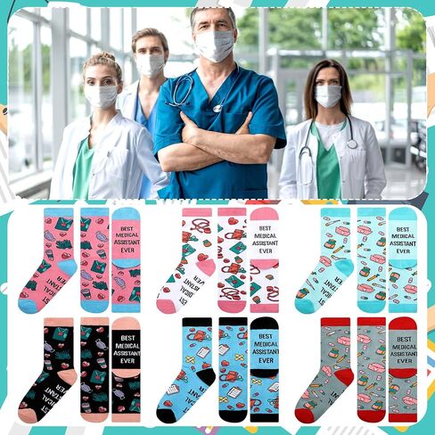 Socks Gifts Bulk Novelty Funny Cotton Socks for Doctors Nurse Gift in Kuwait