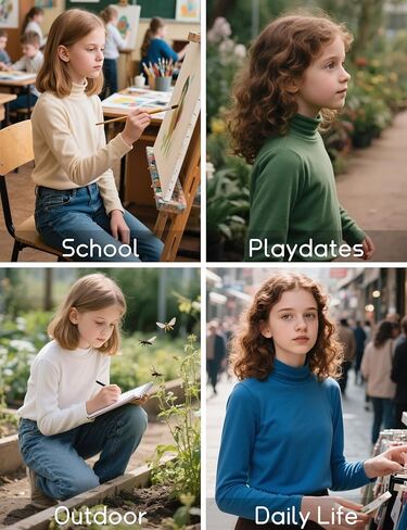 QBK Girls' Mock Turtleneck Basic Long Sleeve Shirt Casual Tee Tops for Toddler Kids (2t-12Years) in Saudi Arabia