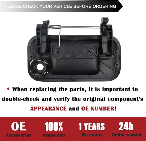 TQPONLY Tailgate Handle with Keyhole,Compatible with Ford F150 F250 F350 F450 F550 Super Duty Explorer Sport Trac/Lincoln Mark LT Pickup Rear Door Latch Handle (Chrome Lever&Texture Bezel) in Saudi Arabia