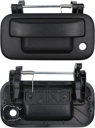 TQPONLY Tailgate Handle with Keyhole,Compatible with Ford F150 F250 F350 F450 F550 Super Duty Explorer Sport Trac/Lincoln Mark LT Pickup Rear Door Latch Handle (Chrome Lever&Texture Bezel) in Saudi Arabia