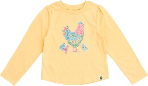 John Deere Farm Tractor Girls Long Sleeve T-Shirt Toddler Sizes (2T - 4T) in Saudi Arabia