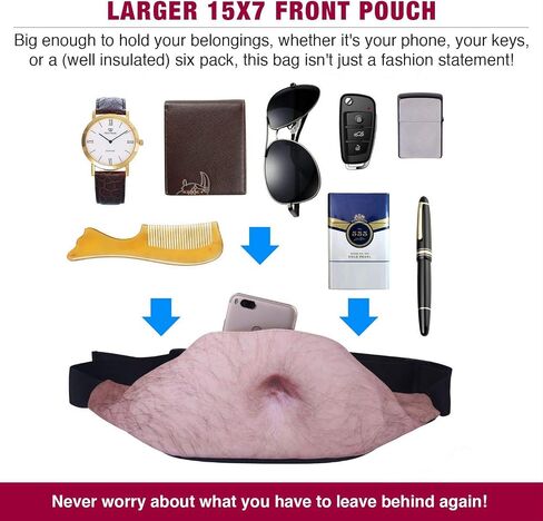 حقيبة الخصر المضحكة من البيرة - BUBOM Belly Dad Bag Gag ثلاثية الأبعاد للبطن المزيفة أفضل عيد الميلاد، تبادل الفيل الأبيض، هدية عيد ميلاد للرجال والنساء in Saudi Arabia