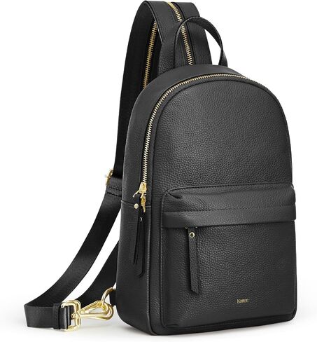 Kattee Sling Bag for Women, Leather Crossbody Purses for Women, Sling Backpack Travel Bag with RFID Blocking, Khaki in Saudi Arabia
