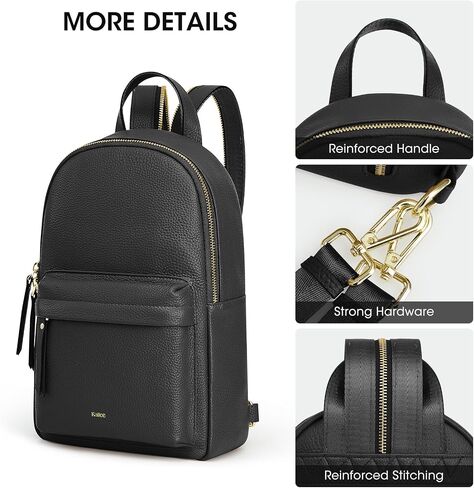 Kattee Sling Bag for Women, Leather Crossbody Purses for Women, Sling Backpack Travel Bag with RFID Blocking, Khaki in Saudi Arabia