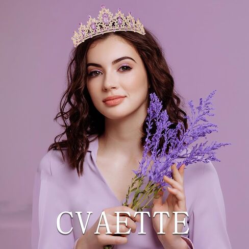 CAVETEE Crown for Women, Tiaras and Crowns for Women Pink Princess Crown Queen Crown Crystal Headbands Hair Accessories for Bridal Birthday Prom Party in Kuwait