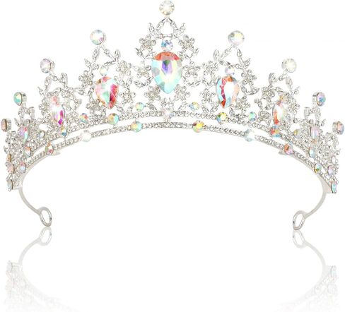 CAVETEE Crown for Women, Tiaras and Crowns for Women Pink Princess Crown Queen Crown Crystal Headbands Hair Accessories for Bridal Birthday Prom Party in Kuwait