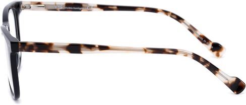 Eason Eyewear VF0167 Alina Acetate Optical Frames with Spring Hinges Unisex Lightweight Rectangular Frame, Classic Black in Saudi Arabia