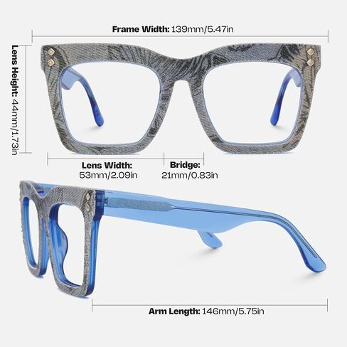 Zeelool Acetate Square Glasses Frame, Blue Light Blocking Glasses for Women Jesse ZJGA684057 in Saudi Arabia