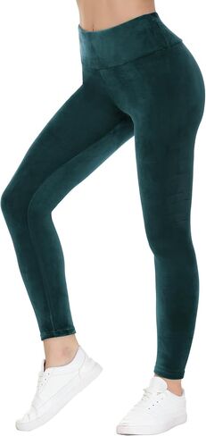 COZZIPLUS Women Velour Legging- High Waisted Buttery Soft Velvet Stretchy Legging in Kuwait