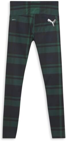 PUMA Womens Trophy Hunting Plaid High Waisted Leggings Casual - Green - Size XXL in Saudi Arabia