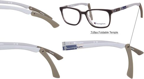 Champion Buzz C03 Eyeglasses Youth Boy's Dark Brown Full Rim Square Shape 50mm in Saudi Arabia