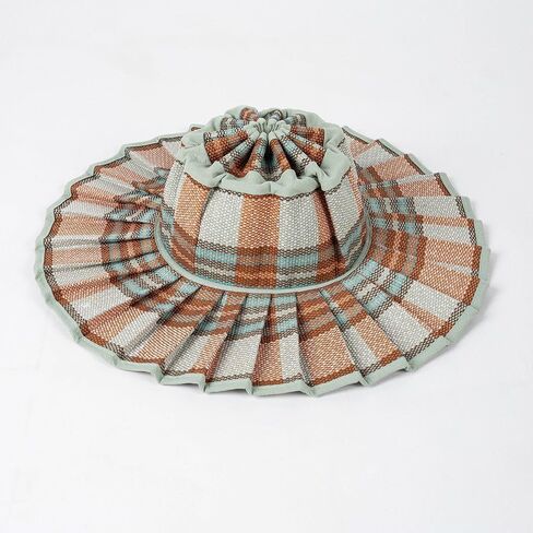 Women's Lorna Murray Hat Straw Reversible Pleated Sun Hat, Wide Brim Foldable Casual Outdoor Beach Hat Summer Sun Hat in Kuwait