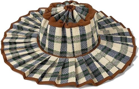 Women's Lorna Murray Hat Straw Reversible Pleated Sun Hat, Wide Brim Foldable Casual Outdoor Beach Hat Summer Sun Hat in Saudi Arabia