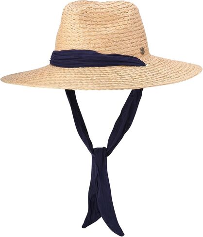 Nautica Womens Sun Hat - Wide Brim Straw Hat with Chin Strap - Packable Beach Sun Hats for Women with Sun Protection in Saudi Arabia