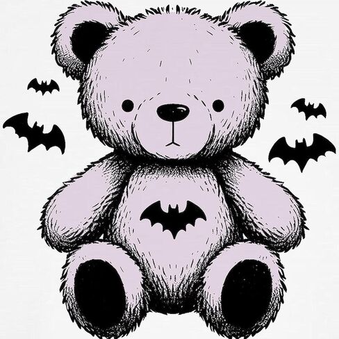 تي شيرت بيسبول للأطفال باللون الوردي من CafePress Batty Bear، قميص بيسبول قطني للأطفال، قميص بأكمام 3/4 راجلان in Saudi Arabia