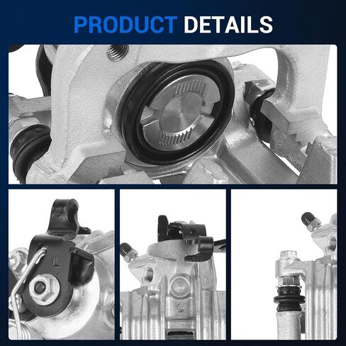 Autoround 19B2575 19B2574 فرجار الفرامل مع دعامة مناسبة لسيارة VW Jetta 2000-2005/2008، Jetta City 2007-2009 & Audi TT Quattro 2000-2006، السائق الخلفي وجانب الركاب، مجموعة من قطعتين in Saudi Arabia