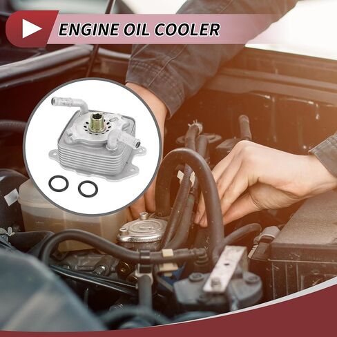 1 قطعة مبرد زيت المحرك لنيسان تيتان مبرد زيت ناقل الحركة مبرد مع 2 قطعة أختام دائرية رقم 21305EZ30A لهجة فضية in Saudi Arabia