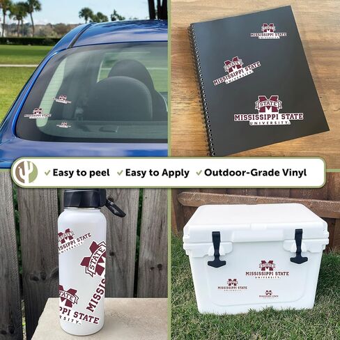 Desert Cactus Mississippi State University, Bulldogs MSU Stickers Vinyl Decals Laptop Water Bottle Car Scrapbook T3 (Type 3-1) in Saudi Arabia