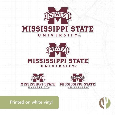 Desert Cactus Mississippi State University, Bulldogs MSU Stickers Vinyl Decals Laptop Water Bottle Car Scrapbook T3 (Type 3-1) in Saudi Arabia