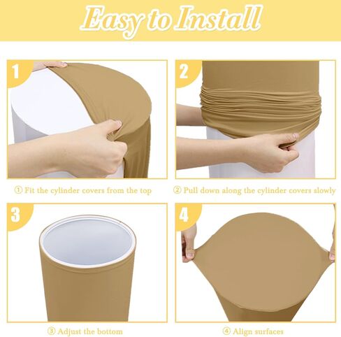 Cylinder Covers Set of 3 Lavender Spandex Cylinder Pedestal Covers Cylinder Stand Covers for Party Pedestal Plinth Covers Cylinder Pedestal Stand Covers for Birthday Baby Shower Decorations in Kuwait