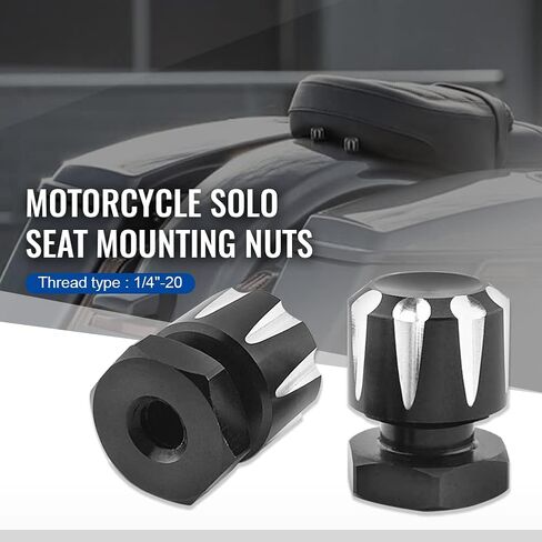 Zhisheng 2Pcs Motorcycle Solo Mounting Nuts Bolts Black&White for Harley CVO ultra Classic Electra Glide FLHTCUSE/2/3/4/5/6/7/8 2006-2013, FLHTCUSE5 2010, Limited FLHTKSE 2021-2022 in Saudi Arabia