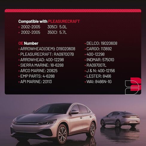 مولد BDFHYK متوافق مع PLEASURECRAFT 2002-2005 350CI 5.7L/305CI 5.0L استبدال 8466، RA097007L،18-6288 in Saudi Arabia