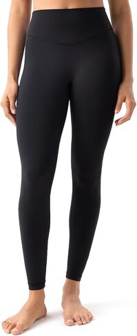YUNOGA HugMotion Women's No Front Seam Leggings 25" Inseam - High Waisted Tummy Control Seamless Workout Gym Yoga Pants in Saudi Arabia
