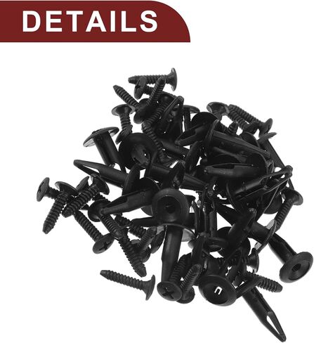 Car Front Fender Skirt Clip for Chrysler 200 2011-2014 Durable No.N803946S/6502871 | Bumper Push Type Plastic Retainer Rivets Black 100 Pcs in Saudi Arabia