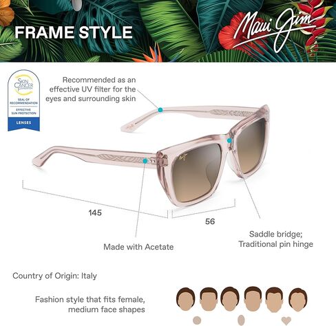 Maui Jim Women's Aloha Lane Polarized Fashion Sunglasses in Kuwait