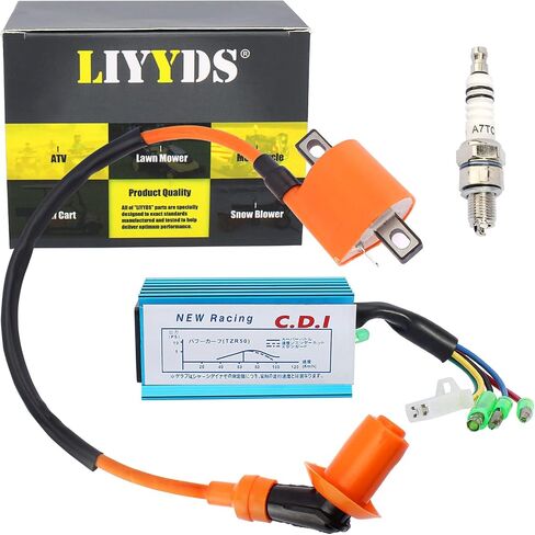 Ignition Coil + Spark Plug + CDI Box for Yamaha Bear Tracker 250, Trail Boss 330, TTR125, YFM350 Warrior, Big Bear, Raptor & Polaris Predator 50 90 ATV Quad in Saudi Arabia