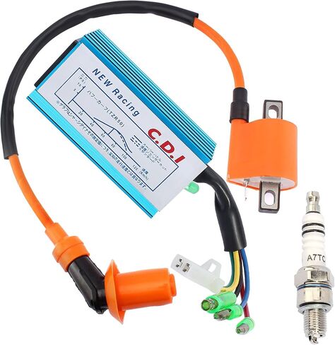 Ignition Coil + Spark Plug + CDI Box for Yamaha Bear Tracker 250, Trail Boss 330, TTR125, YFM350 Warrior, Big Bear, Raptor & Polaris Predator 50 90 ATV Quad in Saudi Arabia