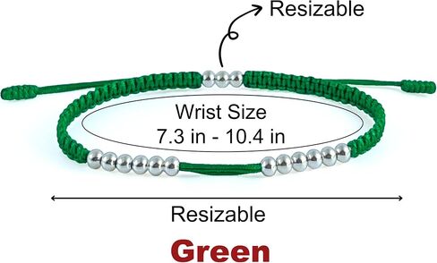 15 Beads Sterling Silver Golf Scorekeeper Bracelet for Men & Women—12 Scoring Beads Graceful Handmade Braided Adjustable Swing Counter—Premium Golf Enthusiasts Gift Accessory Durable and Stylish in Kuwait