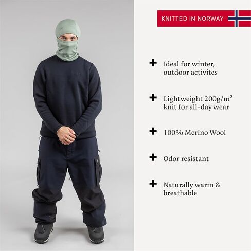 Kleveland Merino Balaclava - Lightweight Facemask - Hood for Men, Women & Teens - Snowboarding Ski Mask in Saudi Arabia