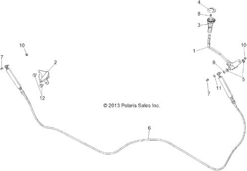 كابل Polaris Ranger Shift، قطعة OEM الأصلية 7081849، الكمية 1 in Kuwait