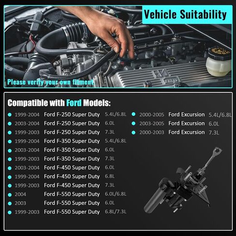 Hydraulic Brake Booster 52-7374 Compatible with Ford F250 F350 F450 F550 Super Duty 1999-2004 Excursion 2000-2005 F81Z2005AA in Saudi Arabia