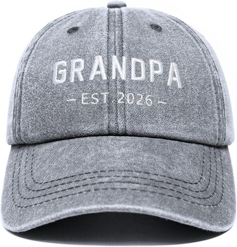 New Grandpa Gifts, First Time 2026 Promoted to Grandpa to be Gifts, Grandfather Hat, Adjustable Baseball Caps in Saudi Arabia