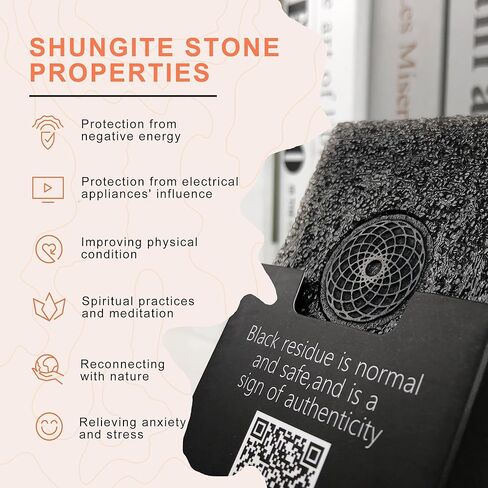Gadget Protection Shungite Stickers for Cell Phone 2 pcs | Round Sticker Plates for Bad Vibes Blocking | Polished Shungite Stone Plates (Metatron & Cross Flower) in Kuwait