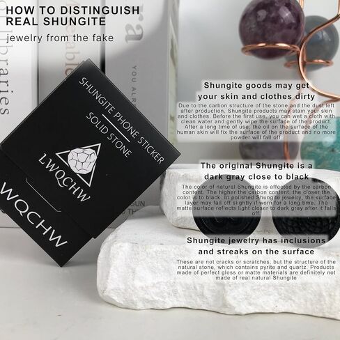 Gadget Protection Shungite Stickers for Cell Phone 2 pcs | Round Sticker Plates for Bad Vibes Blocking | Polished Shungite Stone Plates (Metatron & Cross Flower) in Kuwait