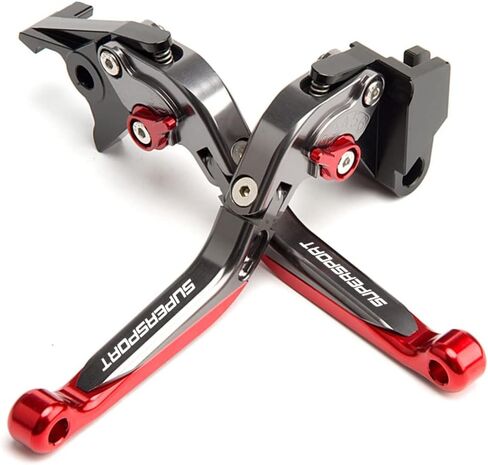 ESPEEDMTC for Ducati Supersport 939 2017-2020 Modified CNC Aluminum Alloy Length Adjustable Foldable Brake Clutch Lever Accessories (Red) in Saudi Arabia