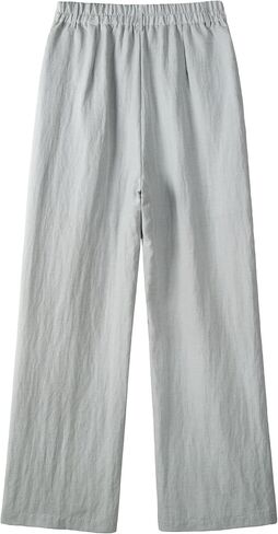 Beninos Women's Cotton Linen Summer Palazzo Pants Flowy Wide Leg Beach Trousers with Pockets in Saudi Arabia