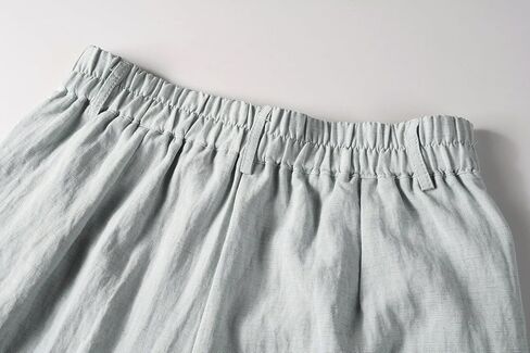 Beninos Women's Cotton Linen Summer Palazzo Pants Flowy Wide Leg Beach Trousers with Pockets in Saudi Arabia