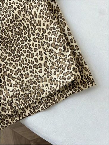 GORGLITTER Women's Leopard Wide Leg Pants Cheetah Print Drawstring High Waisted Lounge Trousers in Saudi Arabia