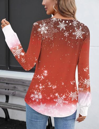 Ivicoer Womens Long Sleeve Shirts V Neck Tops Business Casual Outfits Loose Fit Blouses 2025 Trendy Fall Clothes in Saudi Arabia