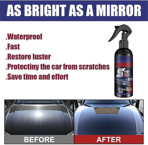 Multi-Functional Coating Renewal Agent, 3 in 1 High Protection Quick Coating Spray, Spray Coating Agent, Ceramic Coating, Car Scratch Repair Wax (1PCS) in Kuwait