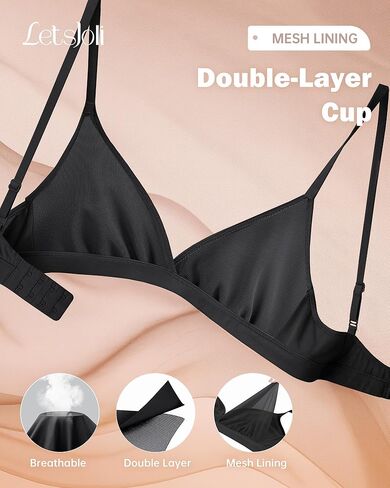 حمالات صدر مثلثة للنساء حمالات صدر لاسلكية غير مبطنة بدون سلك داخلي، حمالات صدر يومية مريحة بدون خياطة in Kuwait