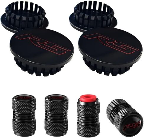 4PCS 59mm 2.32 inch Wheel Center Cap Hub Covers 4pcs Tire Valve Stem Cap Covers Compatible with Chevy Camaro Equinox Trax Cruze Malibu Impala Volt Grand Accessories (Red Silver) in Saudi Arabia