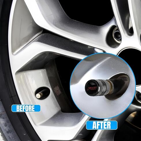 4PCS 59mm 2.32 inch Wheel Center Cap Hub Covers 4pcs Tire Valve Stem Cap Covers Compatible with Chevy Camaro Equinox Trax Cruze Malibu Impala Volt Grand Accessories (Red Silver) in Saudi Arabia