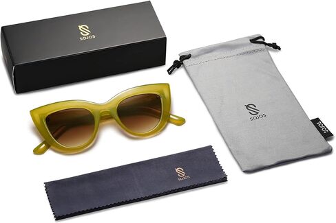 نظارات شمسية SOJOS ريترو صغيرة كلاسيكية على شكل عين القطة للنساء، لطيفة على الموضة UV400 Sunies SJ2939 in Saudi Arabia