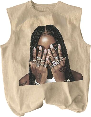 Men's Graphic Tank Tops Vintage Crew Neck Sleeveless Casual Summer T Shirt in Saudi Arabia